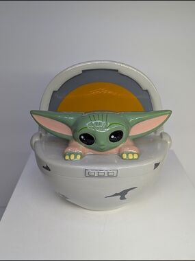 Star Wars Mandalorian Grogu Baby Yoda Ceramic Piggy Bank Lucas Films